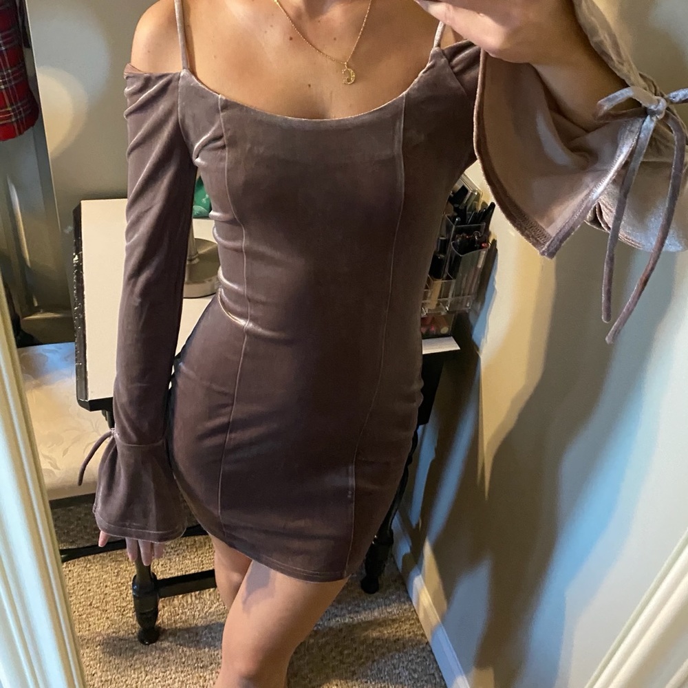 Velour Mini Dress